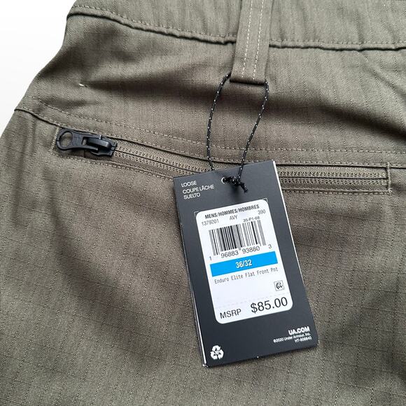 Under Armour Men's Tactical Elite Flat Front Pants Green 36x32 NWT 1379201-390 - Picture 10 of 11